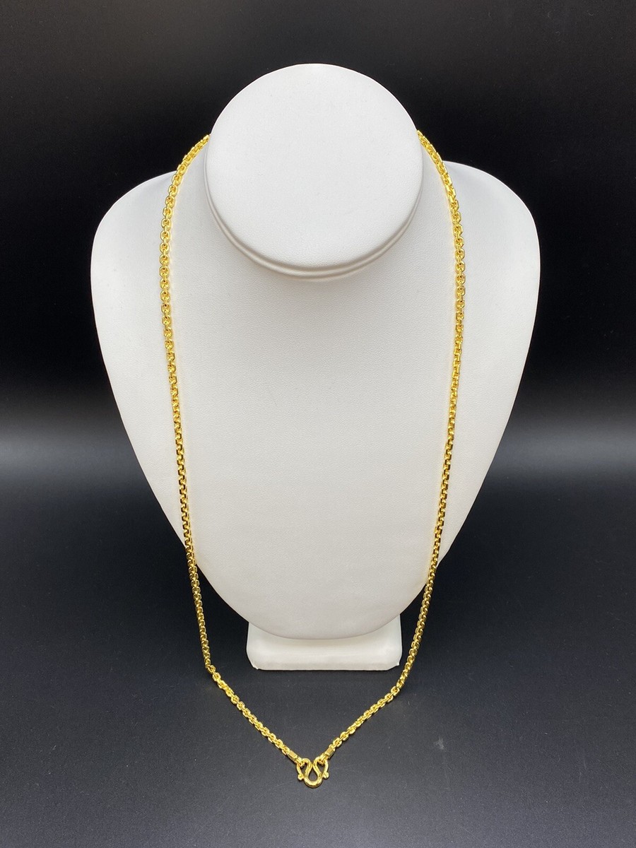 9999 Solid 24k Gold anchor link chain 80 Gram 30” 4mm Width