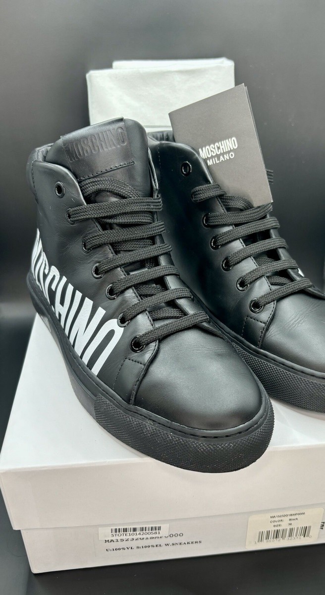 スニーカー MOSCHINO COUTURE Woman Sneakers Black MA15253G0MMF0 00A MOSCHINO Couture High Top Sneakers Women Size 38 Black With
