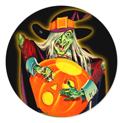 EVIL GREEN WITCH PUMPKIN HAT HALLOWEEN Pendant 925 Sterling Silver 20'' Necklace