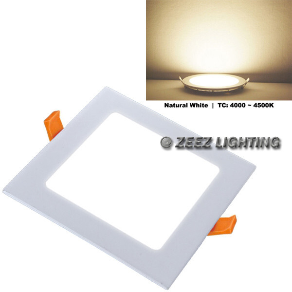 25W 11-Inch Square Natural White Dimmable Ultra-Thin LED Recessed Ceiling Light