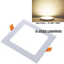 25W 11-Inch Square Natural White Dimmable Ultra-Thin LED Recessed Ceiling Light