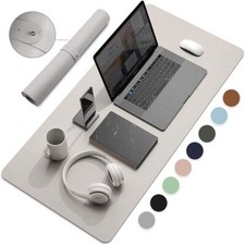 Keyboard Mice Mat Laptop PU Leather Desk Protective Mat Mouse Pad Waterproof