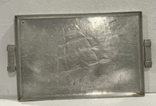 Vintage Arthur Armour Hammered Aluminum Serving Tray Sailing Scene 15”x10”