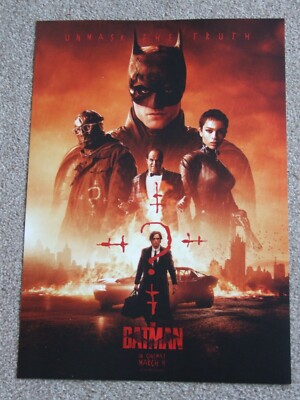 Original DC The Batman Robert Pattinson Mini Kino Movie Poster