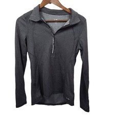Champion Duo Dry Long Sleeve Striped 1/2 Zip Athletic Top Small