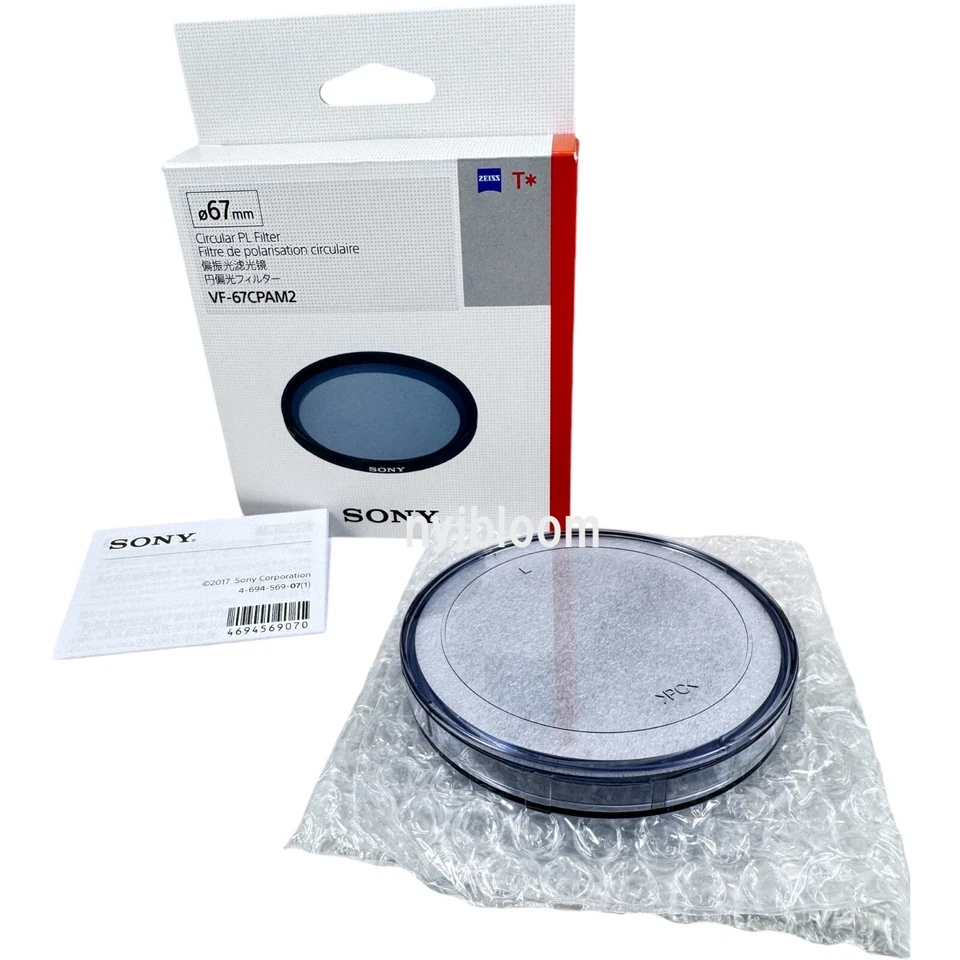 New SONY 67mm Circular Polarizer Filter VF-67CPAM2 Carl Zeiss C-PL Polarizing - Image 3 of 4
