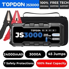 TOPDON JumpSurge3000 Jump Starter 3000A Car Battery Jumper 24000mAh Power Bank