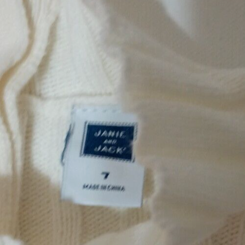 Janie And Jack Size 7 Girls Ribbed Low Turtleneck Sweater Pullover Button Back - Picture 11 of 11