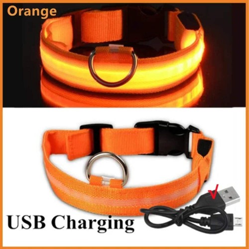 LED Glowing Dog Collar Adjustable Flashing Rechargea Luminous Collar Night Anti- - Picture 26 of 65