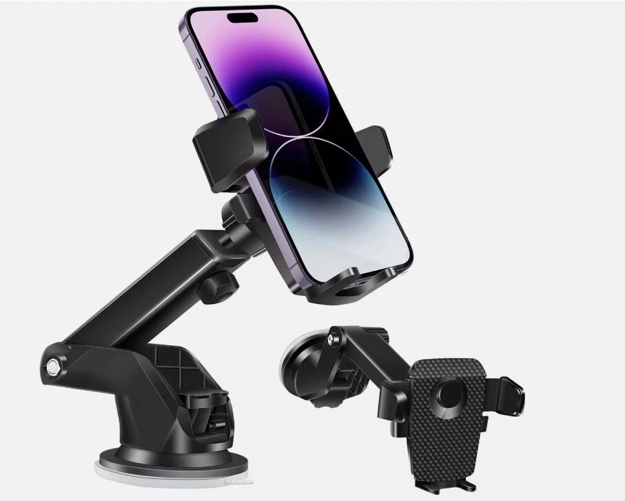 Car Phone Holder Dashboard Windshield Phone Mount Universal for iPhone Samsung - Image 2 of 4