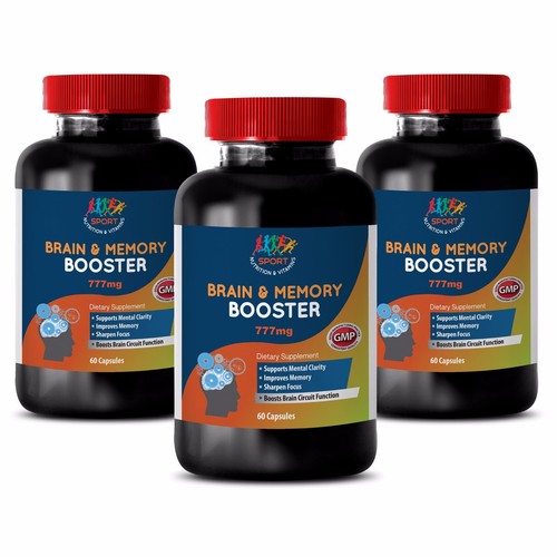 Focus Booster Pills - Brain & Memory Support 775mg - Ginkgo Biloba Powder 3B