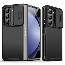 For Samsung Galaxy Z Fold 7/5/4 Full Protection Rugged Case w/ Slide Lens Cover