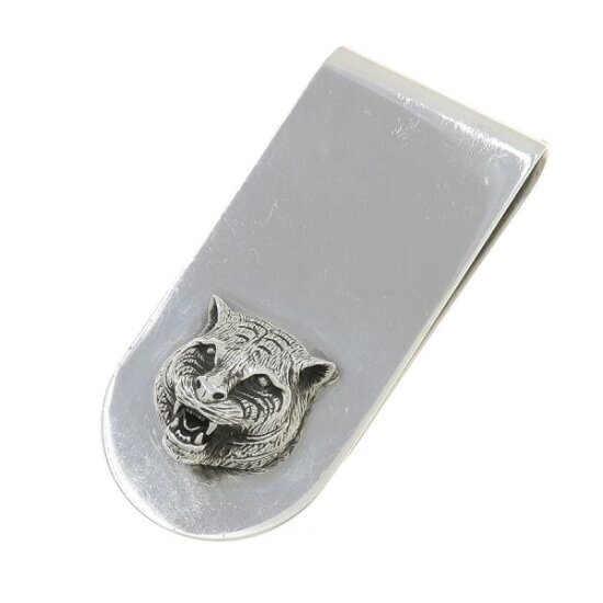 Gucci Money Clip 925SV Silver Logo Engraved Everyday Use Bills Accessories-image