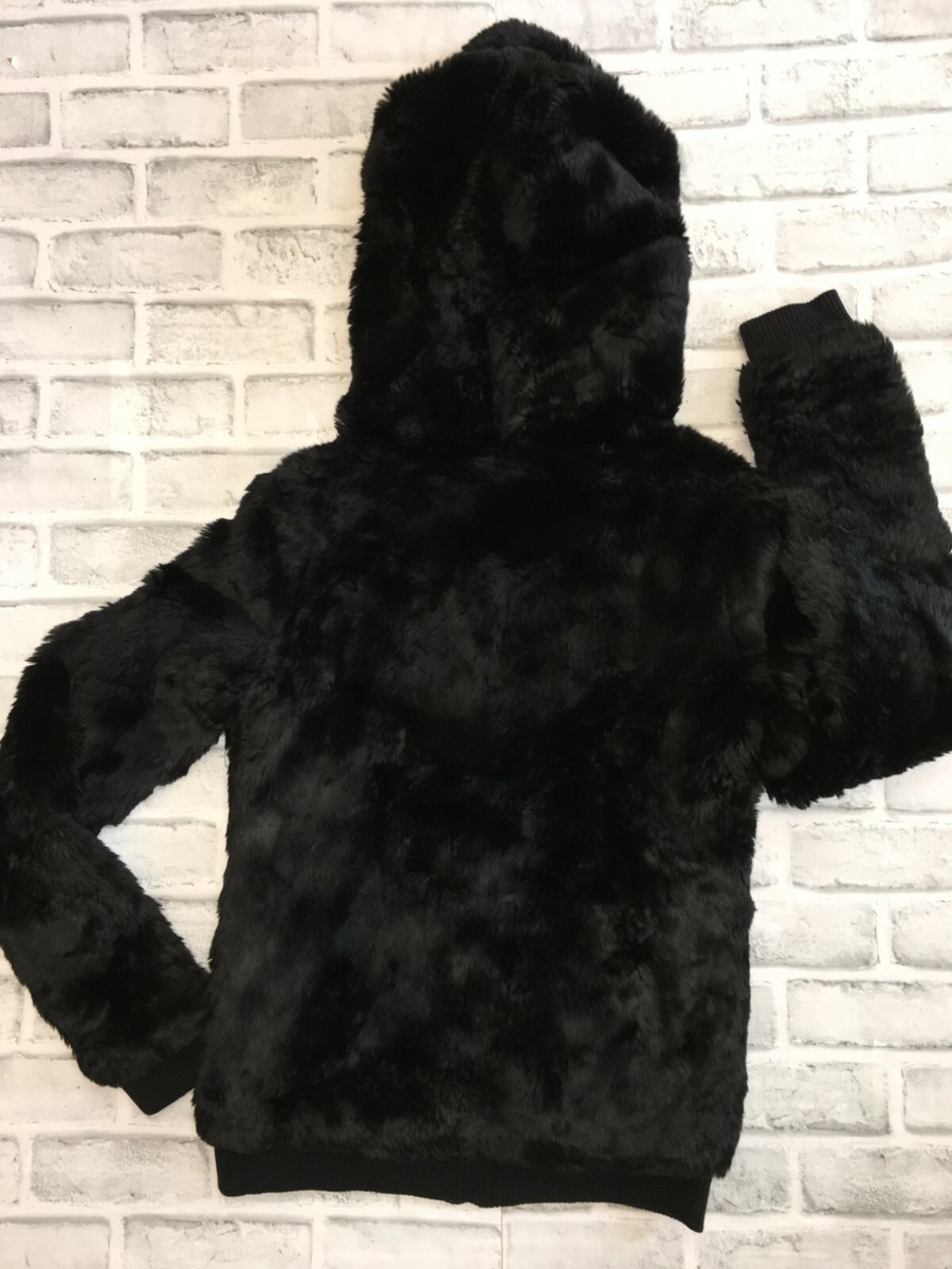 VICTORIA'S SECRET PINK FAUX FUR ZIP HOODIE FASHION SHOW XS JACKET