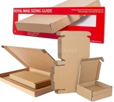 PIP PARCEL BOX CARDBOARD LETTER BOXES ROYAL MAIL SHIPPING BROWN ALL SIZES