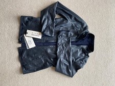 Navy, Revirsible, Genuine Leather Jacket