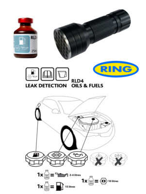 UV Dye & Torch Kit Leak Detection Dye For Oil & Fuel Petrol Diesel