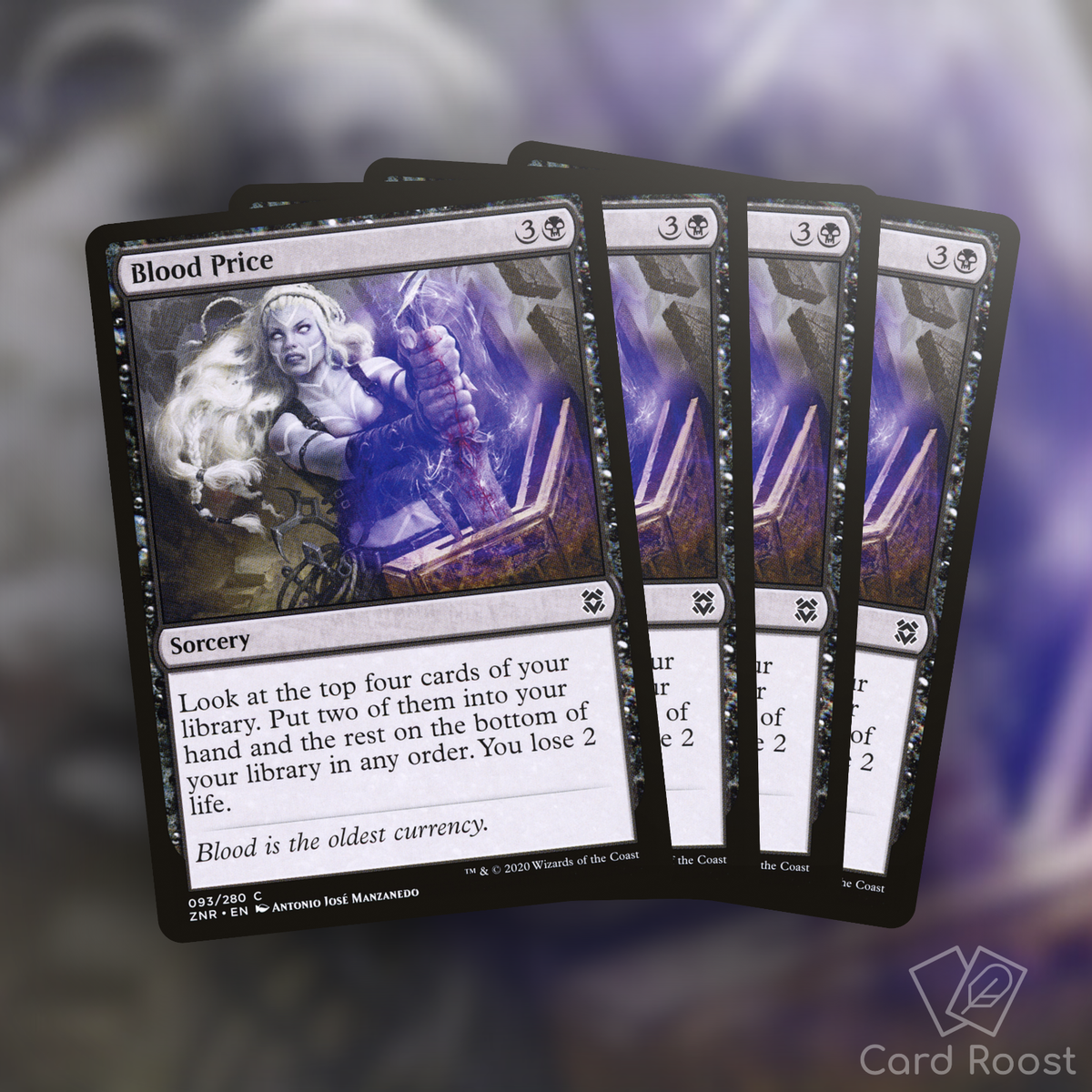 MTG x4 Blood Price 093/280 Zendikar Rising ZNR Playset