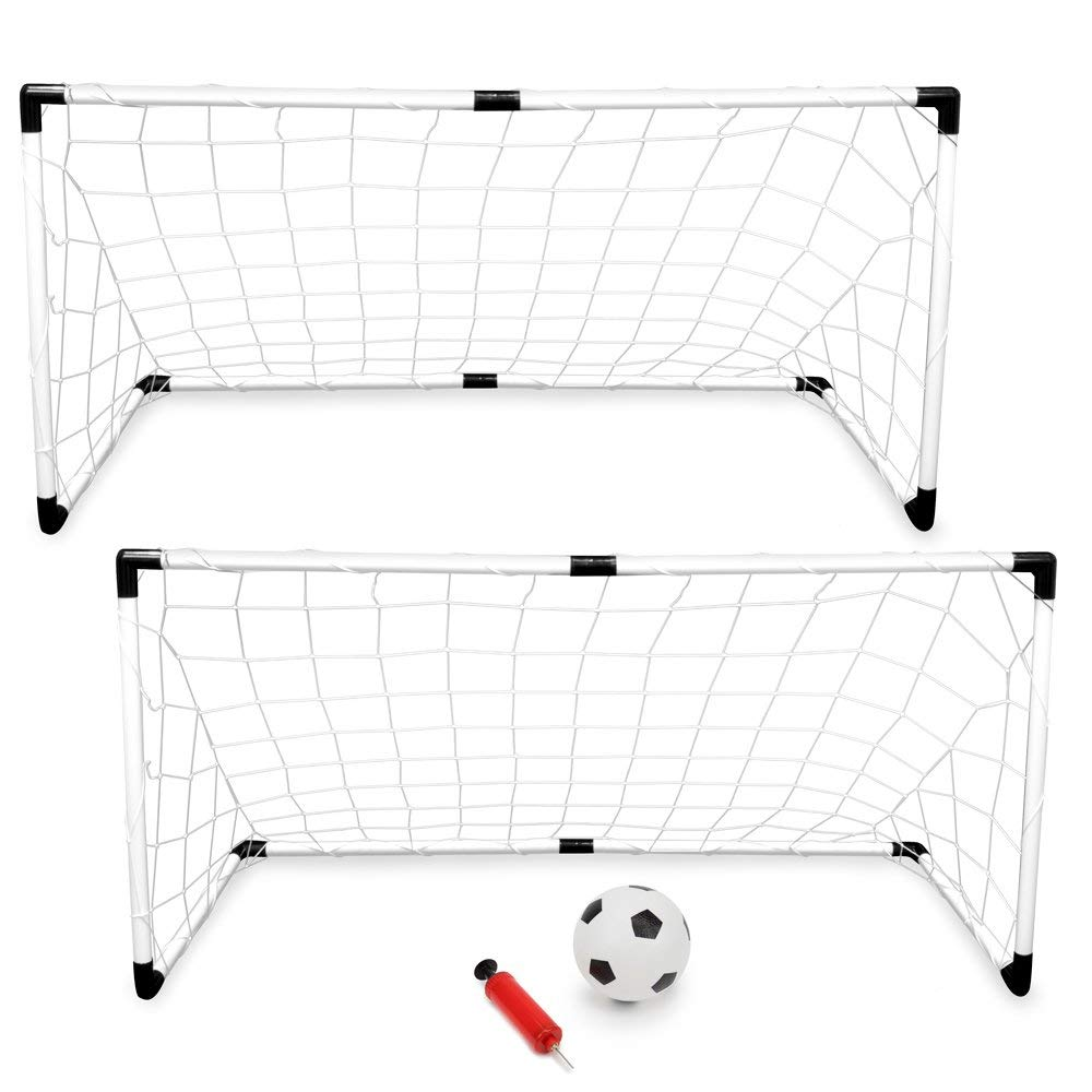 Set Of 2 Soccer Goal For Backyard Toddlers Kids Training Play Portable