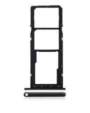 Dual Sim Card Tray Compatible For Samsung Galaxy A01 A015 / 2020  Black 
