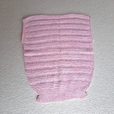 Handarbeit Strick Oberteil Sommer Pulli unikat M weiß  rosa