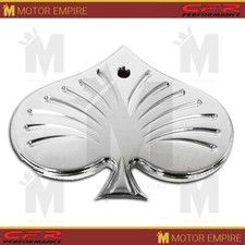 Fits Universal Chevy Ford Polished Aluminum Rear View Mirror Poker Spade