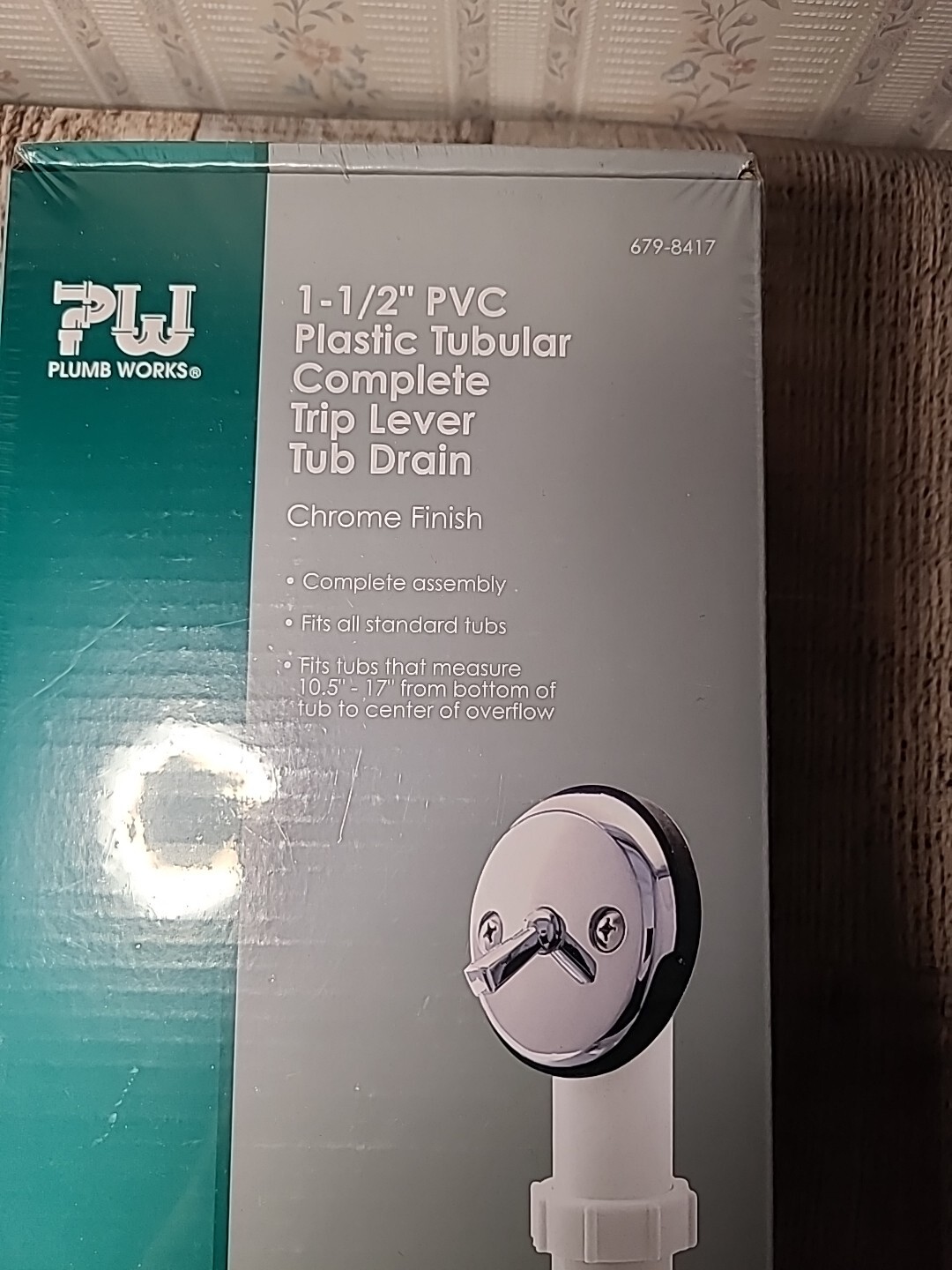 plumb works 1 1/2 plastic tubular complete trip lever tub drain chrome finish 