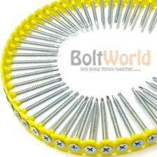 3.5 x 45mm COLLATED SELF DRILL DRYWALL DRYLINING SCREWS WOOD FRAMEWORK ZINC