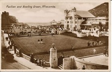 PC19200 Pavilion and Bowling Green. Ilfracombe. RP. 1936