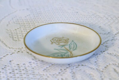 EASTERLING SPENCERIAN ROSE GERMANY Butter Pats Coasters Tea Bag Holders Set of 5