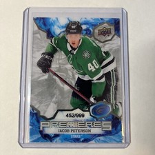 2021-22 UPPER DECK ICE PREMIERES #452/999 Jacob Peterson RC Stars