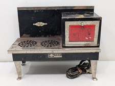 Vintage Toy Stove Empire Tin Metal Electric Antique Doll Toy Range Oven Antique
