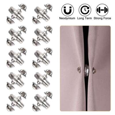 10 Pairs Magnetic Curtain Clips Set Curtain Weights Magnets for Thin Drapery USA