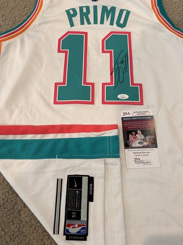 San Antonio Spurs Joshua Primo Signed Nike City Jersey Size XL 52 Rare JSA COA - Picture 2 of 4
