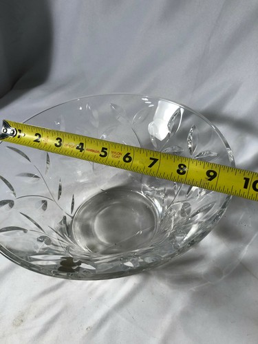 Lot of 2- Oneida Laurus Crystal Centerprise bowl plus Flared Tulip Bowl 24% Lead - Picture 7 of 12