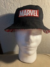 Marvel Kids Reversible Bucket Hat Black And Red ONE SIZE