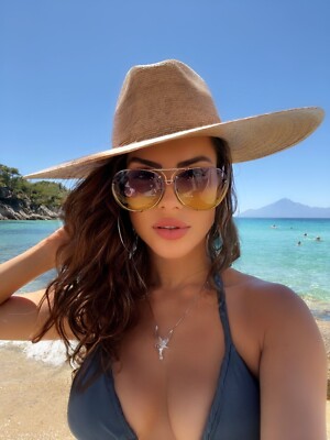 Super Poshe Gradient Twirl Metal Design  Women Sunglasses Gafas Fashion 100% UV