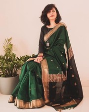 Sari Women Pakistani Party Wear Indian Bollywood Ethnic Wedding Print Designer