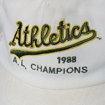Oakland Athletics A's 1988 AL Champions cap white baseball hat