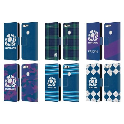 OFFIZIELLE SCOTLAND RUGBY LOGO 2 BRIEFTASCHE HUELLE AUS LEDER FÜR GOOGLE HANDYS
