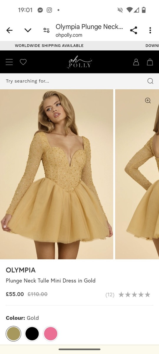 plunge neck tulle mini dress in gold Yellow v neck tulle sequin short prom dress yellow formal dress – toptby main image 0