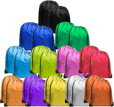 60-Pack Drawstring Backpack Lightweight Nylon Draw String Bags in Bulk Gym Cinch