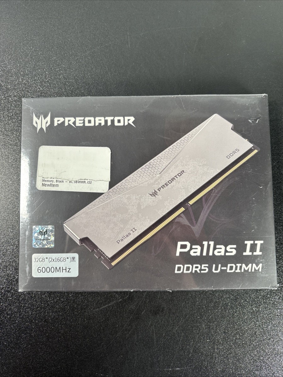 Acer Predator Pallas II 32GB (2x16GB) DDR5-6000 CL32 RAM New