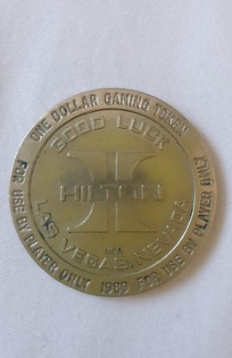 Las Vegas Nevada One Dollar Gaming Token Hilton 1989