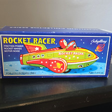 Schylling Collector Series Rocket Racer Friction Powered Tin Space Rocket Toy