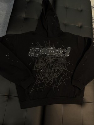 Купить sp5der vvs black hoodie new (388704593869), США