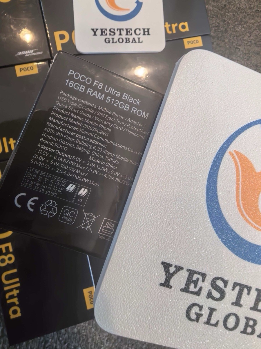 Genuine Xiaomi Poco F8 Ultra 512GB 16GB Black Global Version