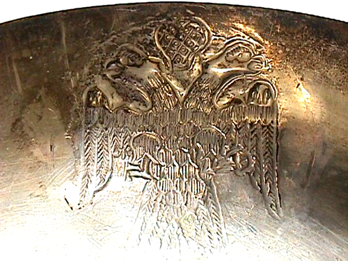 RUSSIA CIOTOLA ARGENTO PIEDI INSEGUITA A MANO 1850 830 FINE 5 3/8" X 2 5/8" 145 GRAMMI - Foto 4 di 17