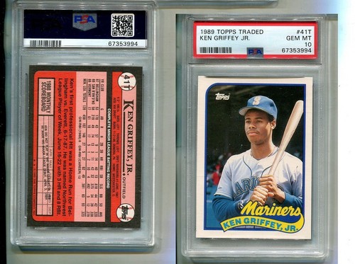 KEN GRIFFEY JR 1989 TOPPS TRADED ROOKIE #41T PSA GEM MINT 10