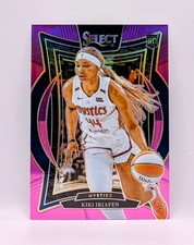 2025 Panini Select WNBA - Kiki Iriafen Pink & Purple Prizm /99 RC - Mystics